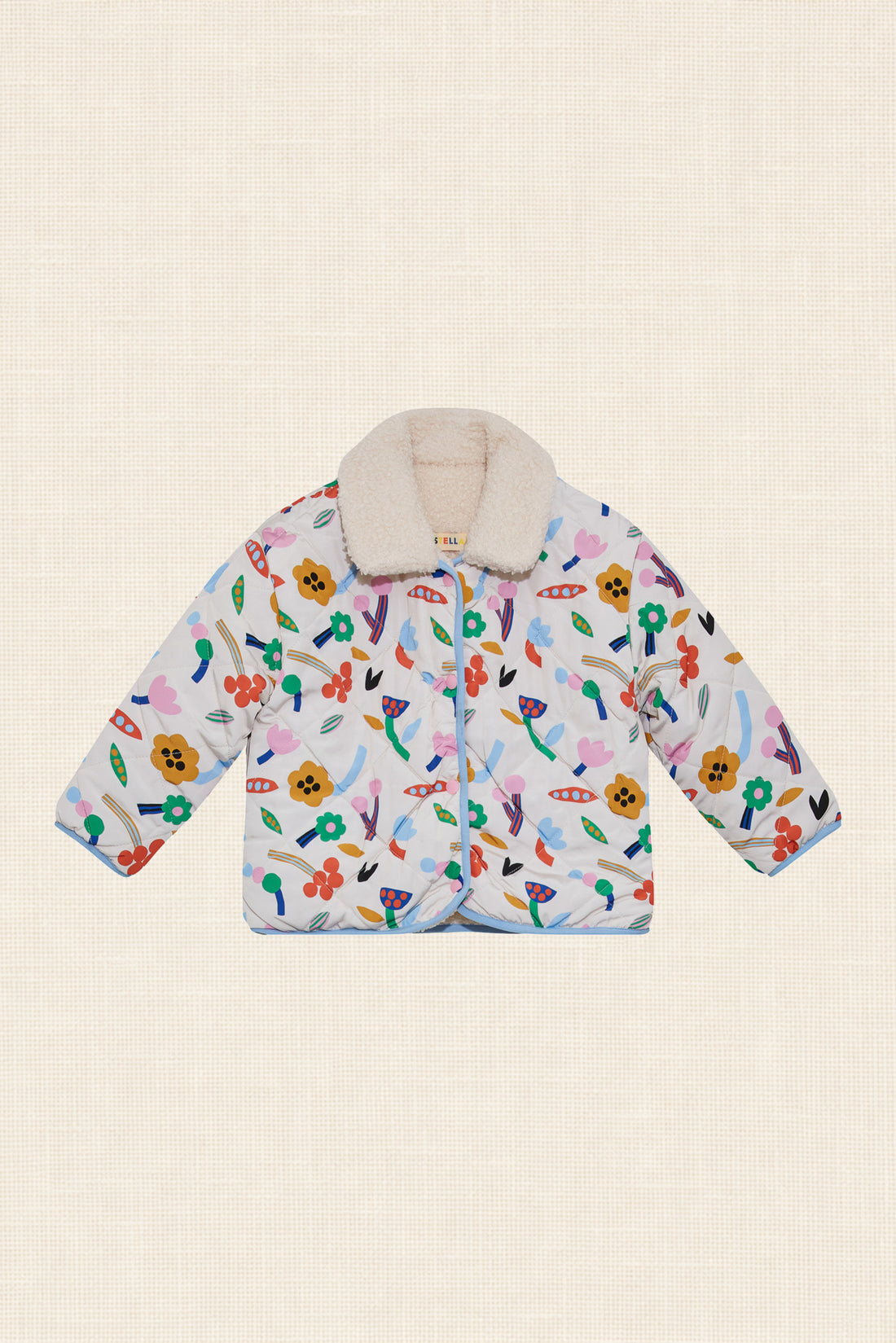 Funny Flower Reversible Sherpa Jacket
