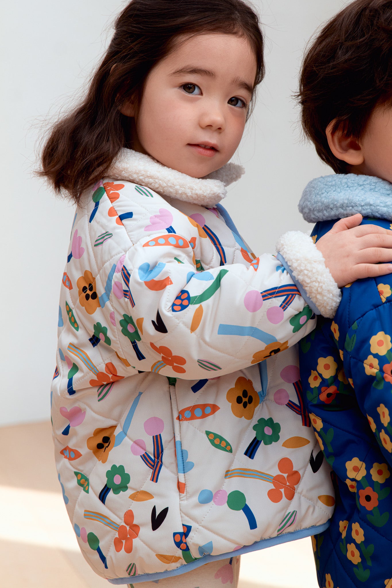 Funny Flower Reversible Sherpa Jacket