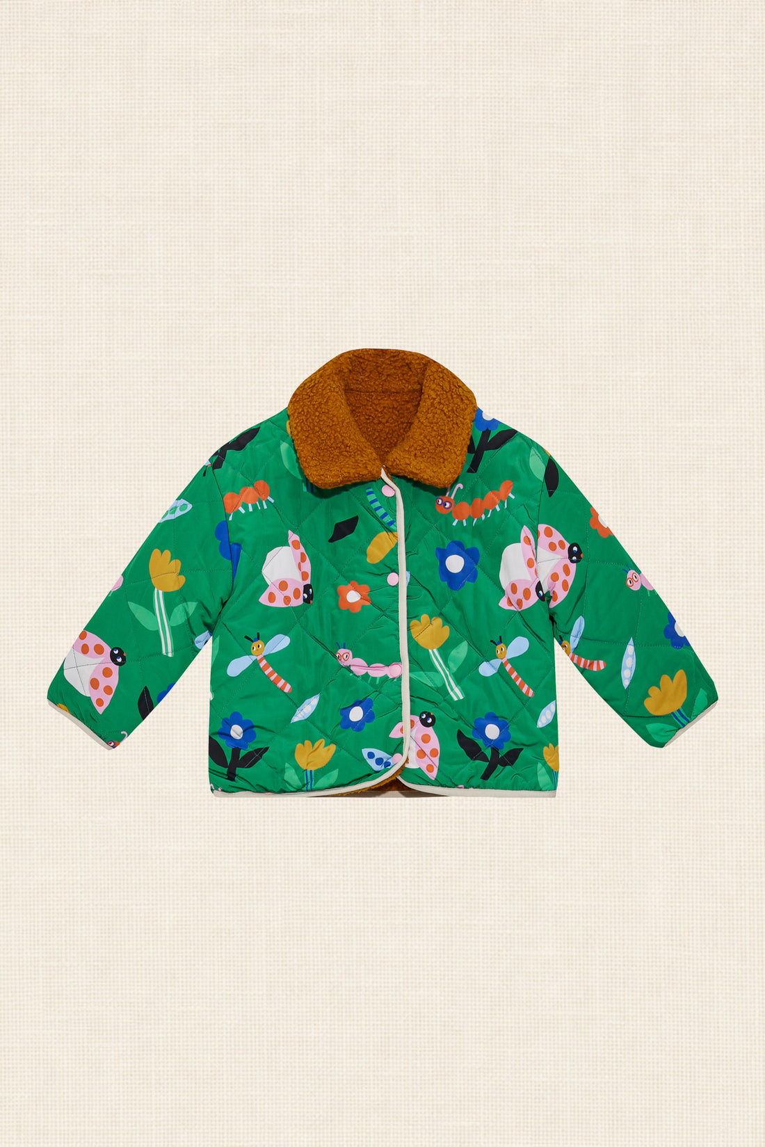 Green Garden Reversible Sherpa Jacket