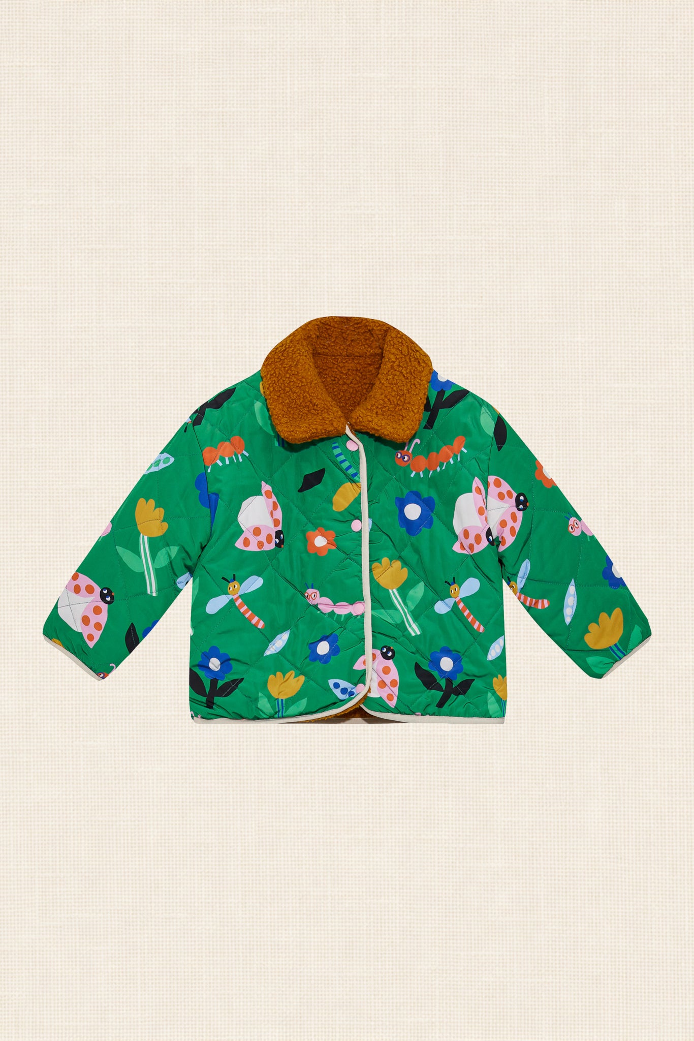Green Garden Reversible Sherpa Jacket