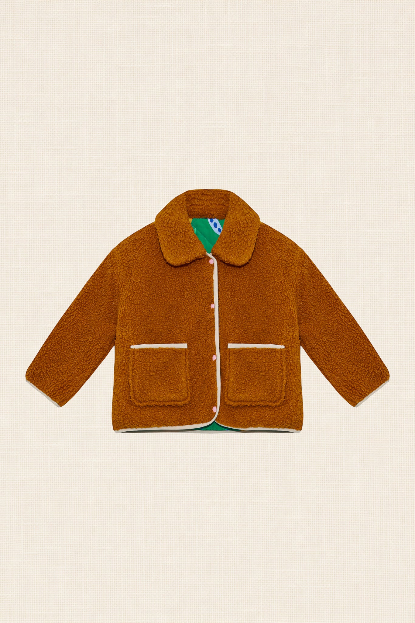 Green Garden Reversible Sherpa Jacket