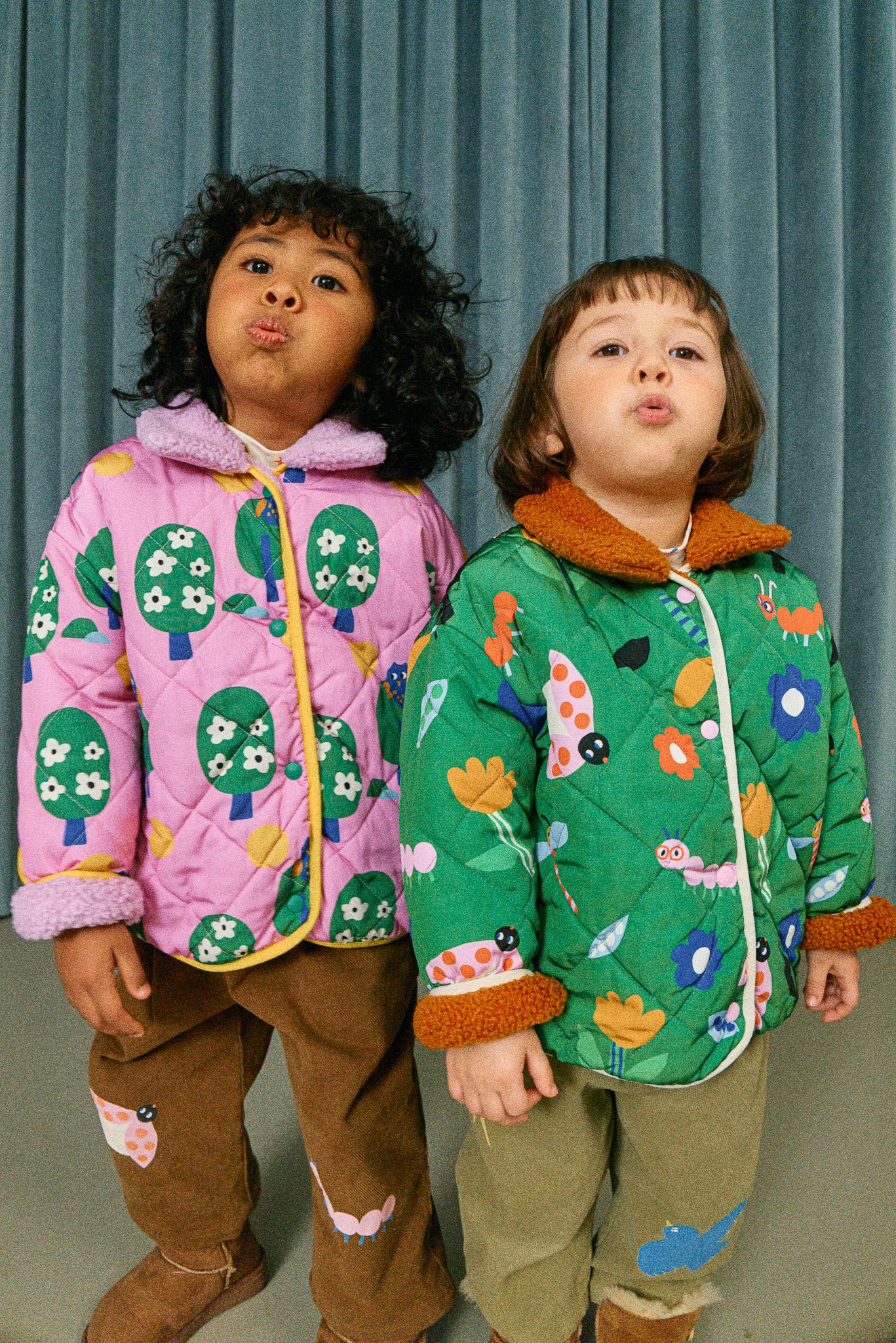 Green Garden Reversible Sherpa Jacket