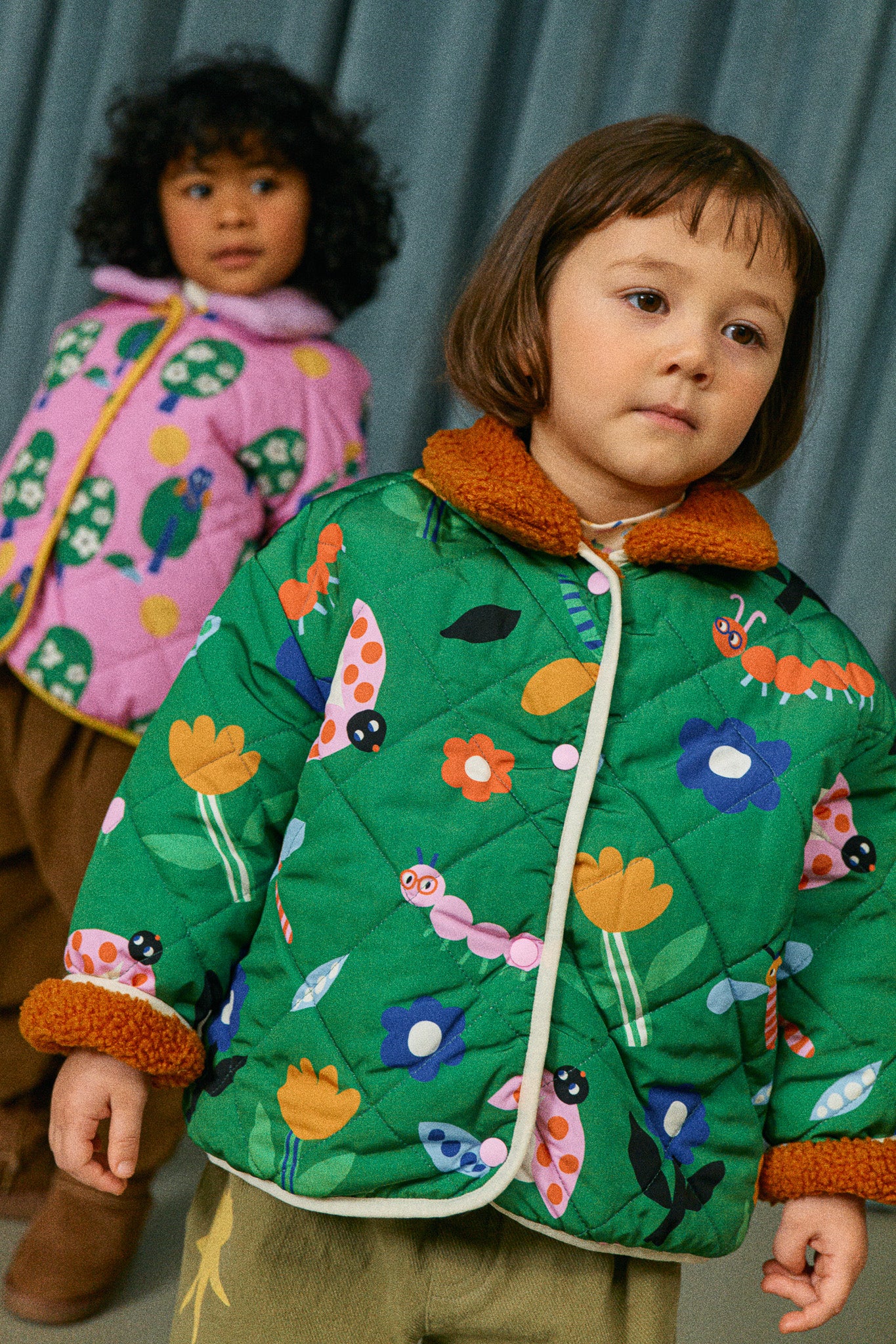 Green Garden Reversible Sherpa Jacket