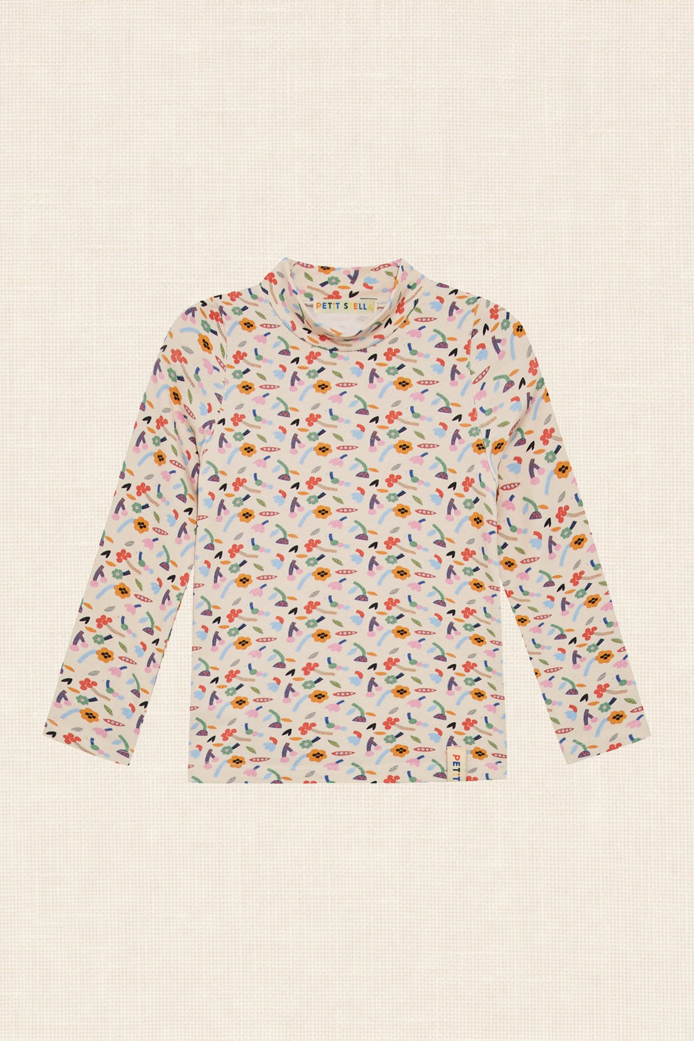 Funny Flower Pima Blend Turtleneck Top