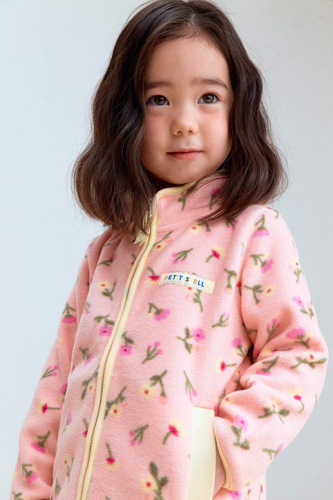 Pink Blossom Fleece Zip Jacket