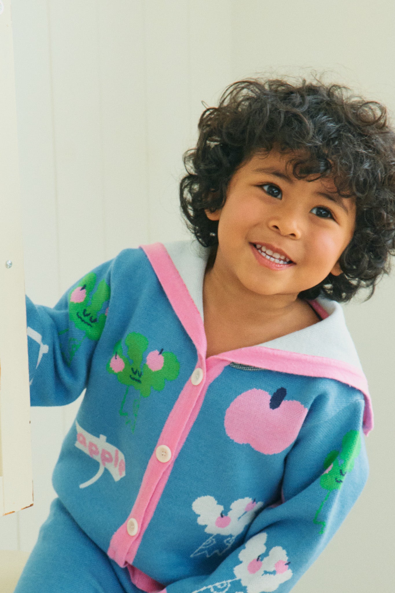 [Pre-Order Only] Apple Tree Sailor Cardigan -  Jacquard knit