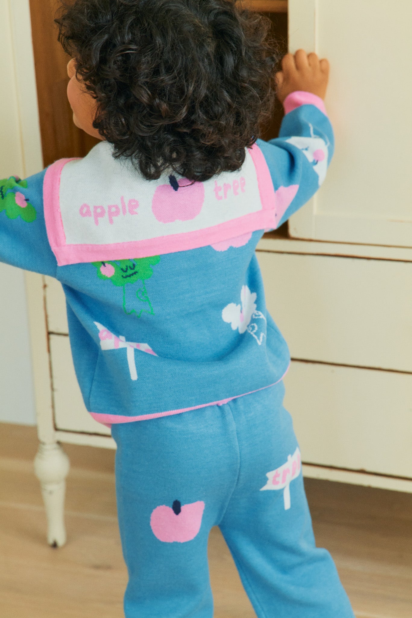 [Pre-Order Only] Apple Tree Sailor Cardigan -  Jacquard knit