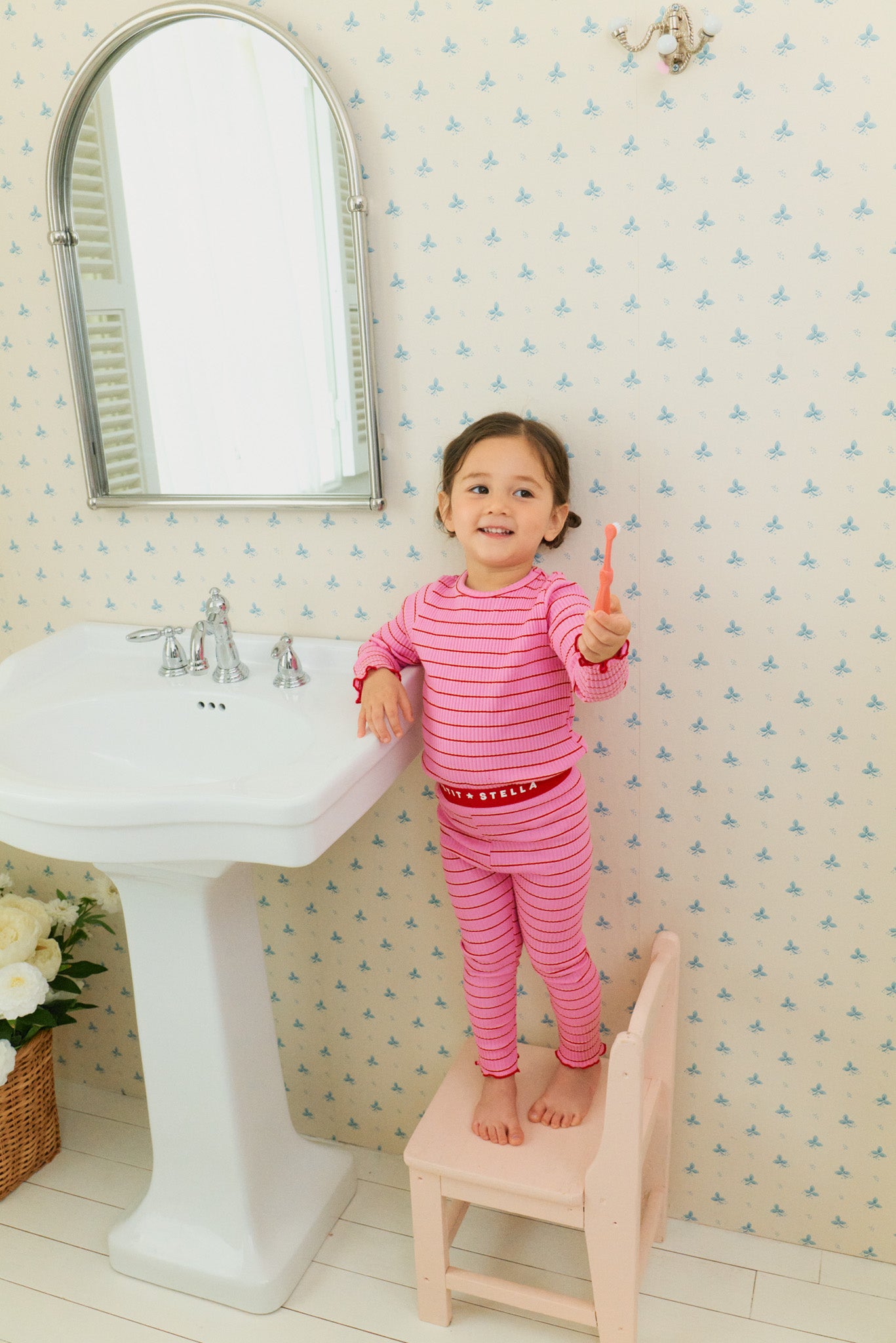 Cherry Stripe Pajama Set