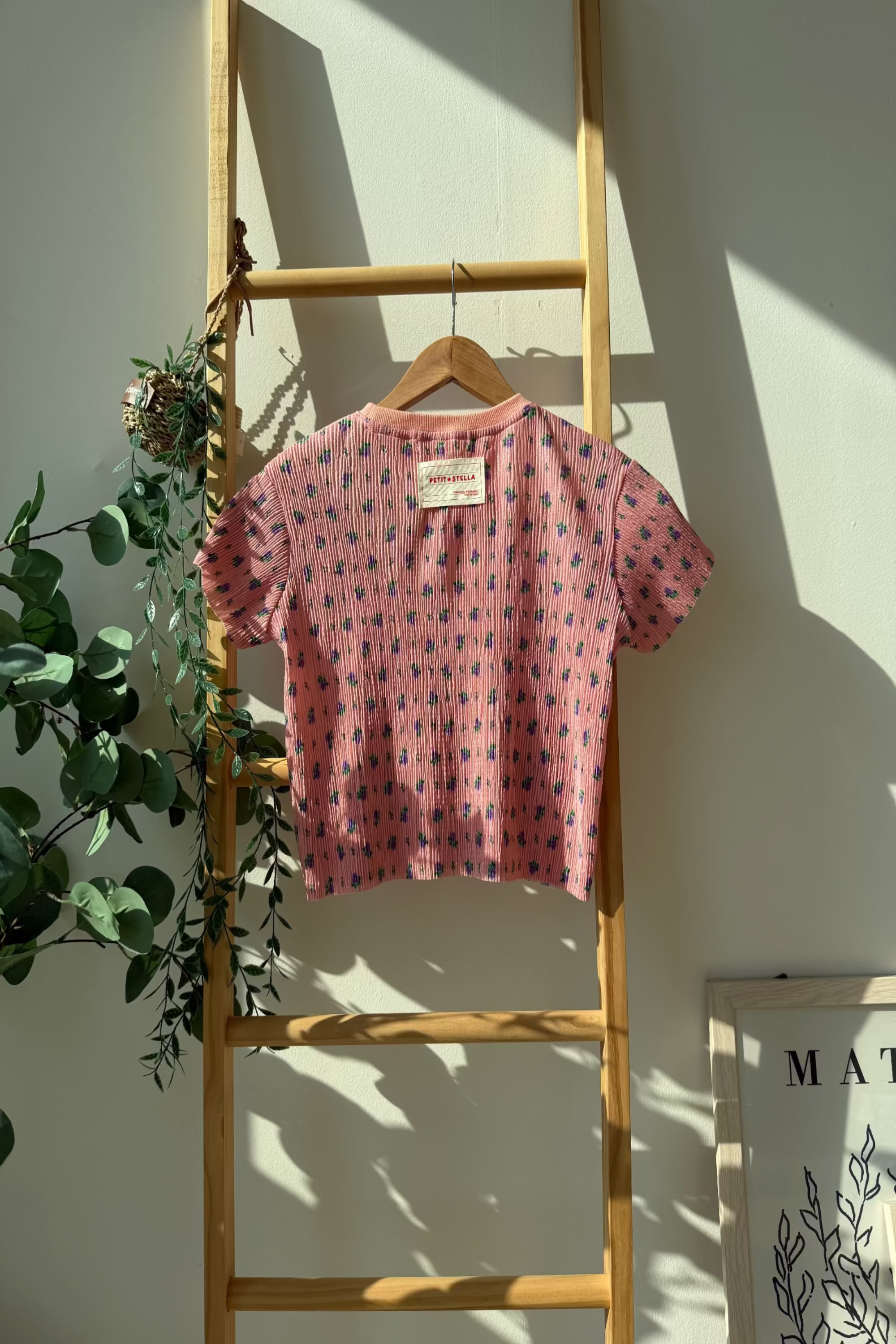 Floral Pleats Top - Pink