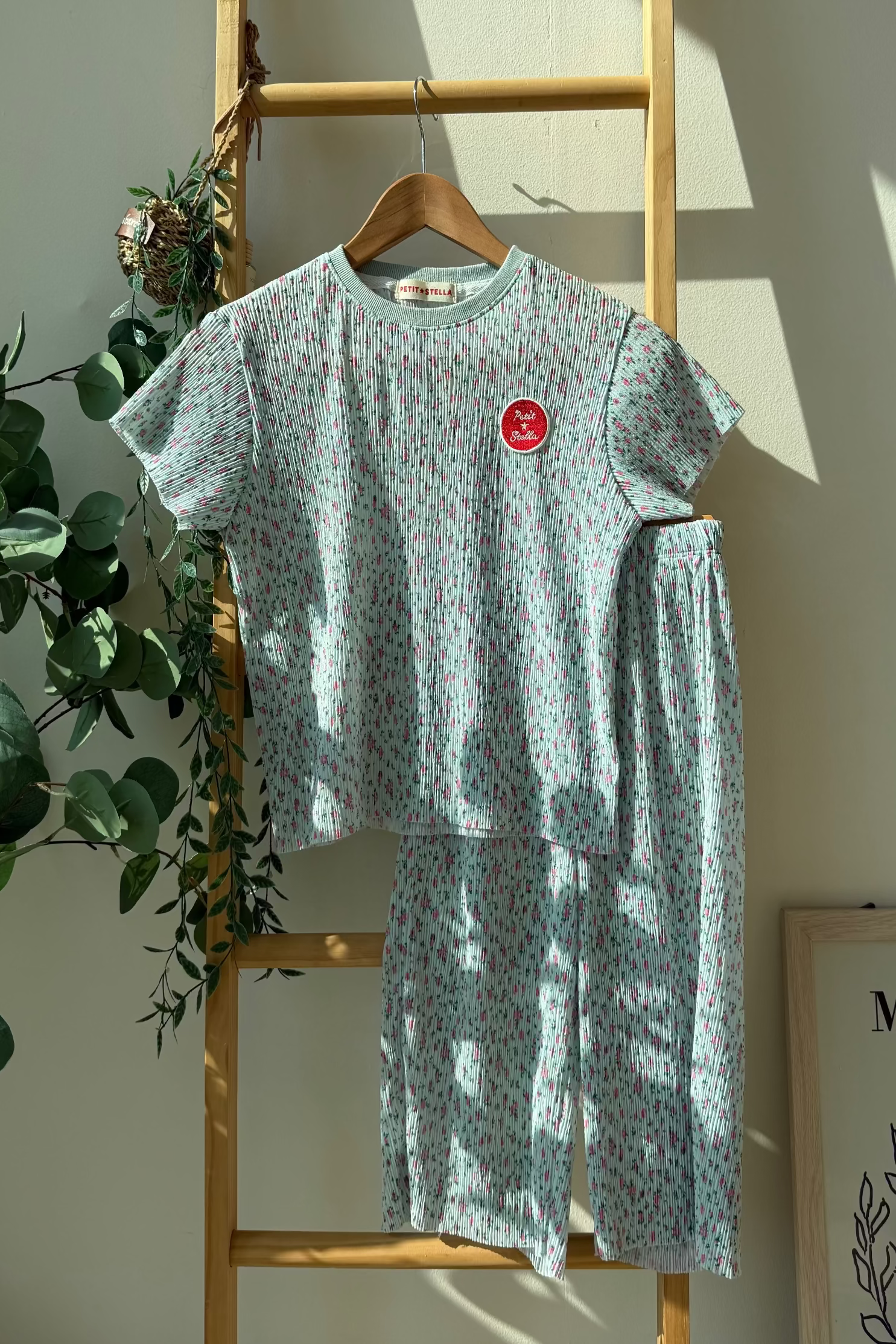 Floral Pleats Top - Blue