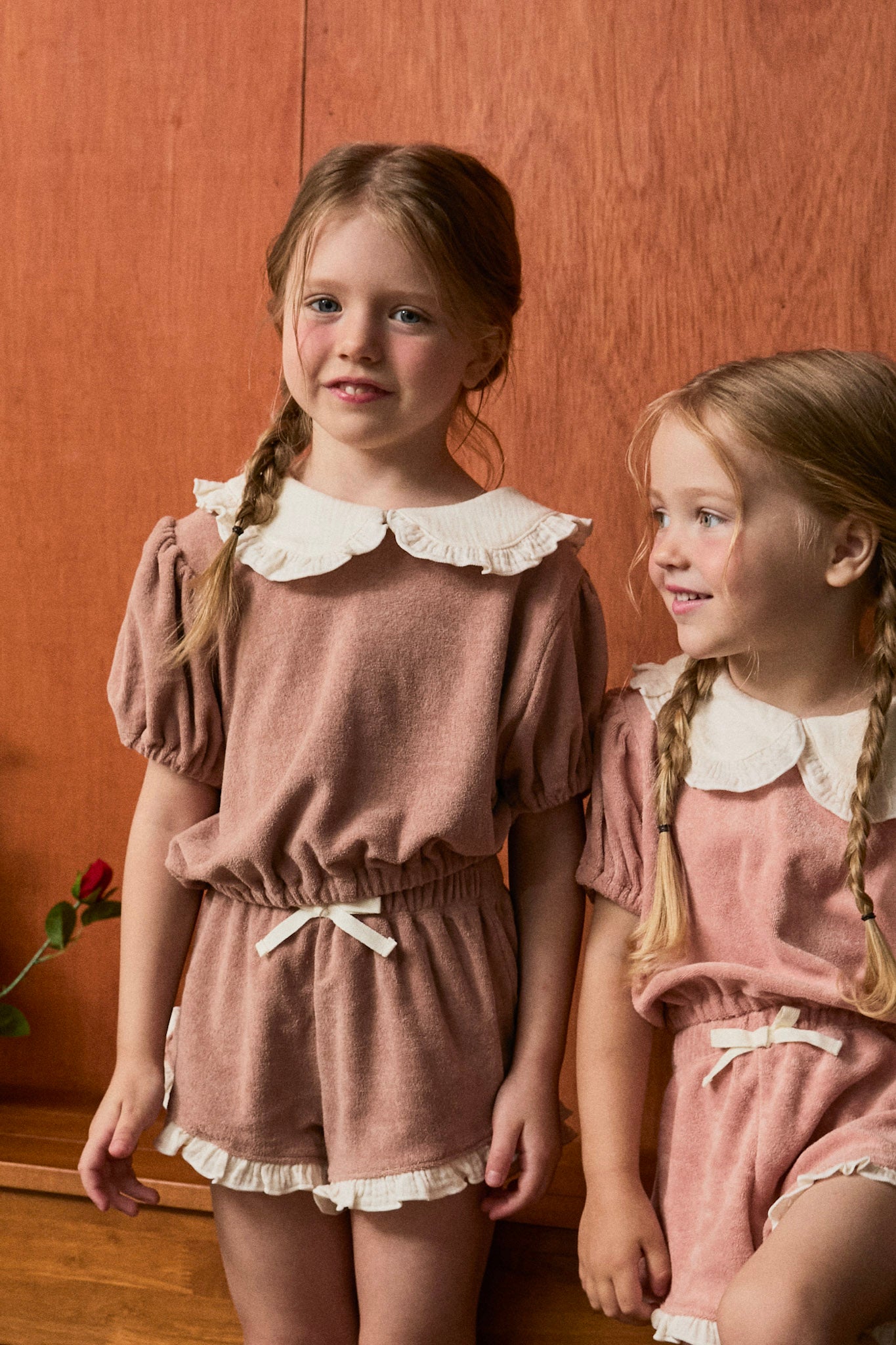 Rosy Lace Terry Shorts